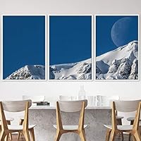 3 Piece Framed Canvas Wall Art Lunar Canvas Prints Home Artwork Decoration for Living Room,Bedroom - 16