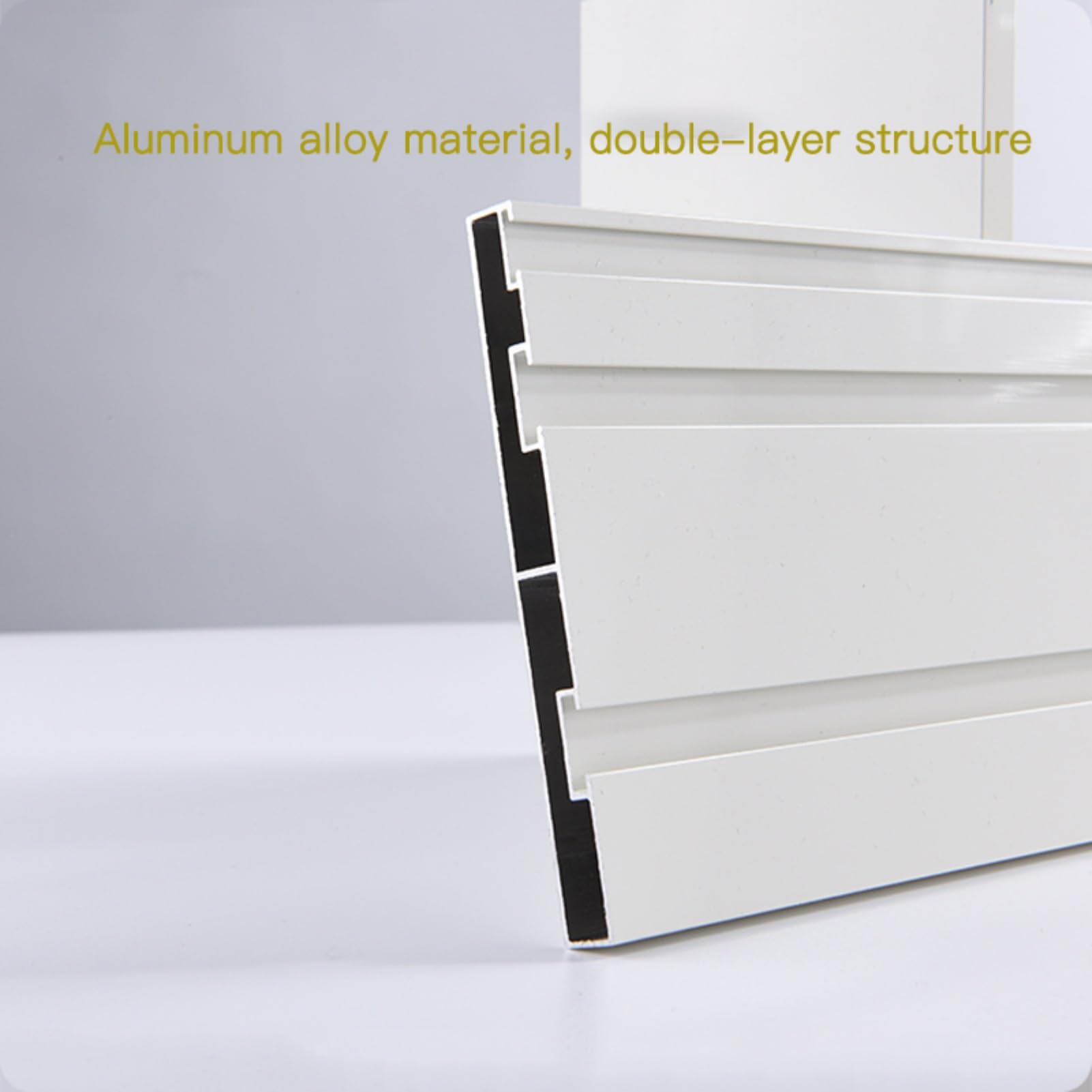Panneau de corniche sans rail pour tringle à rideaux murale - Idéal pour salon, chambre à coucher et cuisine - Support latéral de 100 cm pour rideaux élégants