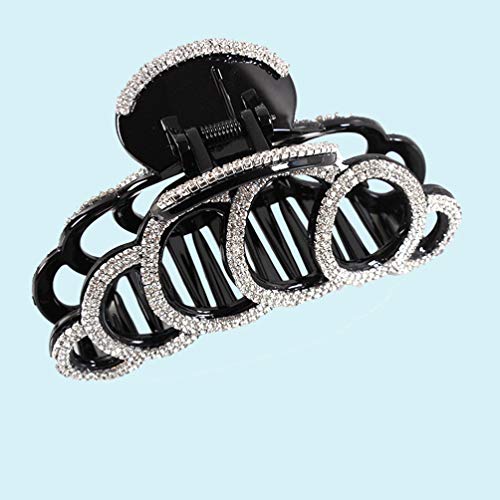 SOLUSTRE Large Rhinestone Hair Claw Clip for Women Durable Jaw Clamp Hair Accessory Sparkly Diamond Clamps for Styling and Daily Use - Image 4