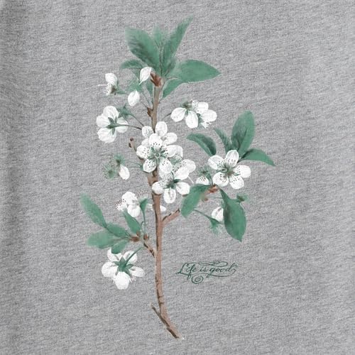 Life is Good Women's Crusher T, Long Sleeve Cotton Graphic Tee Shirt, Antique Plum Blossom Painting2