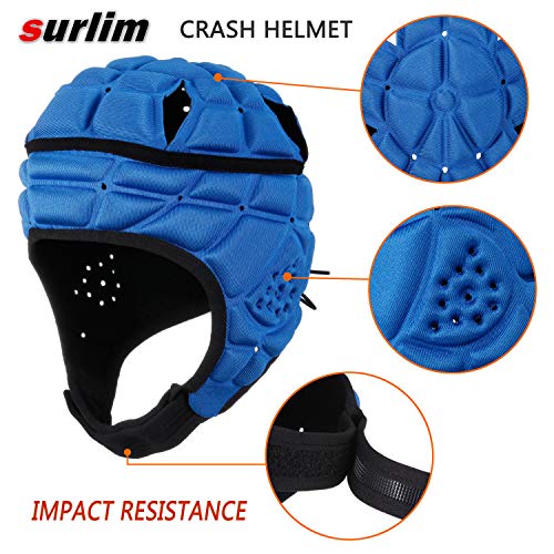 image for surlim Rugby Soft Helmet Soccer Headgear Scrum Cap 7v7 Flag Football H