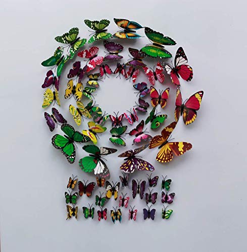 Image of Rangoli Butterfly Wall Stick or Magnet for Home, Office, Kids Room Decor Self Adhesive Removable PVC. Design-4