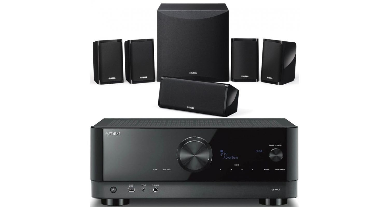 Yamaha RX-V4A + NS-P41 5.1 Home Theater Speaker System: Buy Online