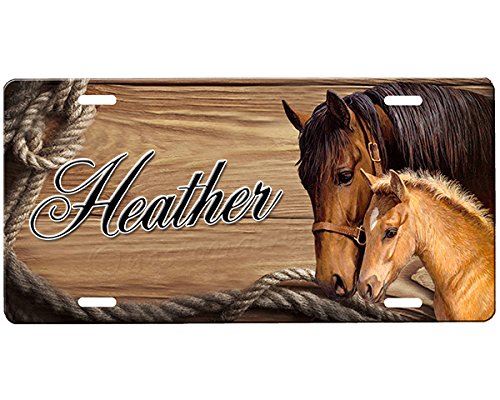 Horses Personalized Novelty Car Tag Metal Sign
