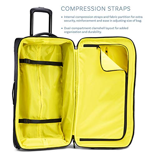 High Sierra Dells Canyon 28-Inch Wheeled Duffel Bag - Large Rolling Duffel Bag - Travel Duffel Bag with Wheels Mercury/Black/Glow