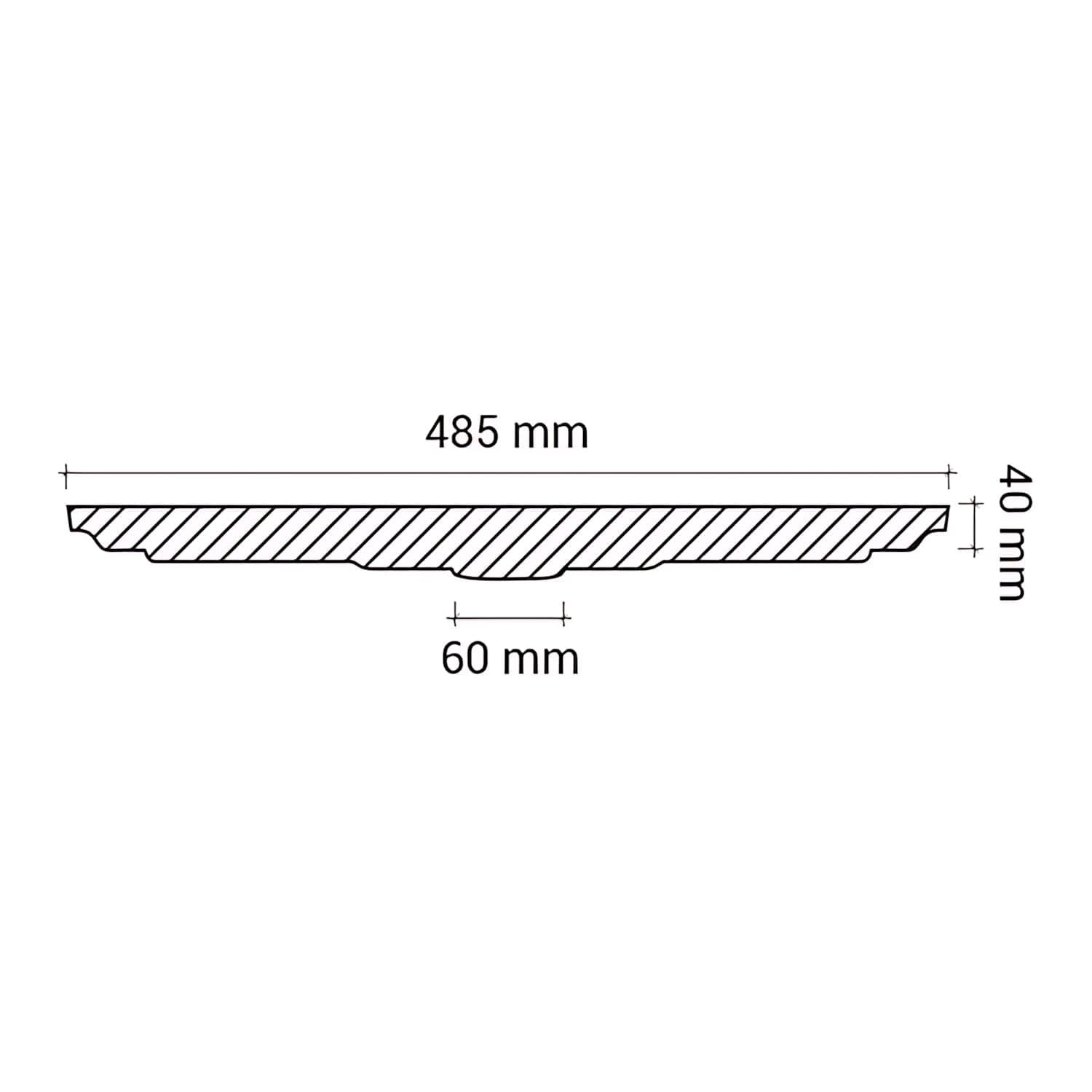 Profhome 156035 Deckenrosette Stuckrosette Ø 48,5 cm | Premium Polyurethan Hartschaum | Klassische Lampenrosette Zeitloses Design | Vorgegrundiert Weiß | Innen & Außen