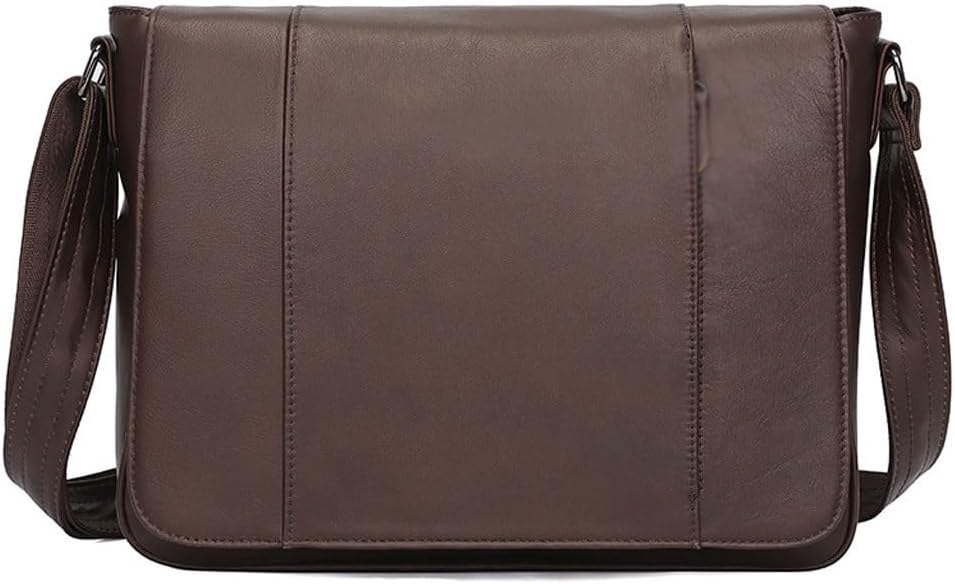 Vintage genuine leather men's bag, oil wax top layer, cowhide crossbody, shoulder