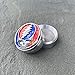 The Stealie 2.0 Car Badge Emblem in Red and Blue