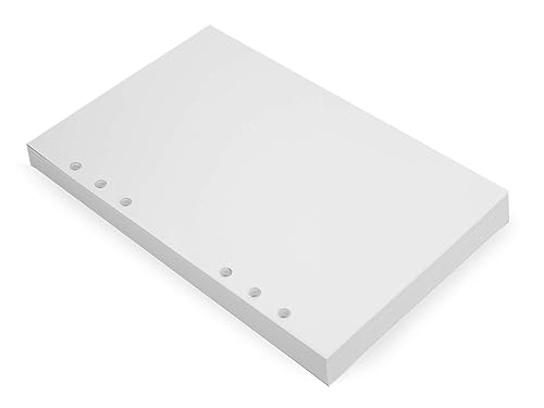 Miniatura 5 de Carpeta A5 con 6 anillas para planificar, 8 14 x 5 58 pulgadas, grueso, color crema, con puntos, hojas sueltas de 4.23 ozm, repuestos de papel A5