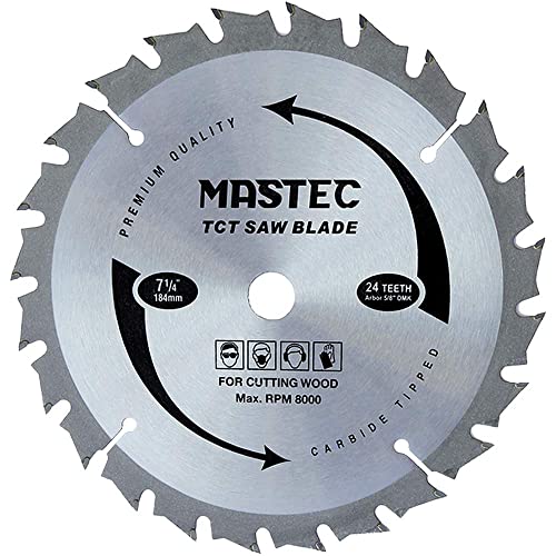 Framing Saw Blade Circular 7-1/4-Inch 24 Tooth With Atb Carbide And 5/8-Inch Diamond Knockout Arbor #TOP4