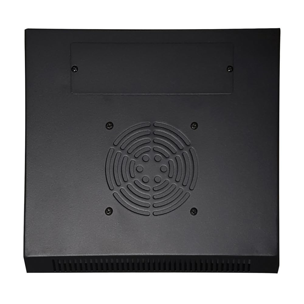 Baie de Serveur de 10 Pouces 15U avec Porte en Verre 312x310x752mm (LXPXH) - Noir - Verrouillable - pour la Maison et Le Bureau - Construction Robuste