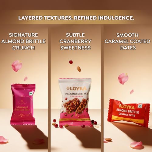 Image of Loyka Women's Day Thoughtful indulgence Mandala Gift Box | Almond Brittle Gold & Cranberry, Almond Caramel Dates & Florentine | Chocolate Gift Hamper for Her, Wife, Mother, Sister & Colleagues