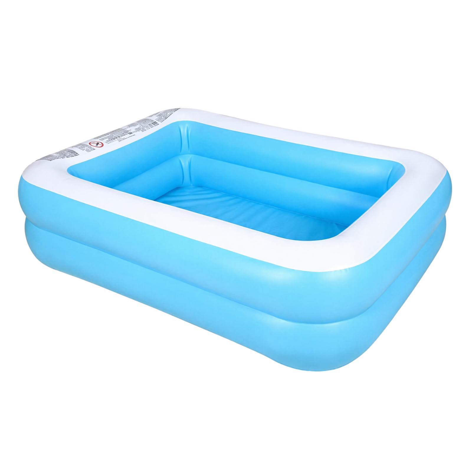 Inflatable Paddling Pool, Rectangular Family Water Pool for Kids Adults, Indoor Outdoor Garden Use, Leak-Proof Valve, Quick Drain Plug, Easy to Assemble and Clean โ image 1