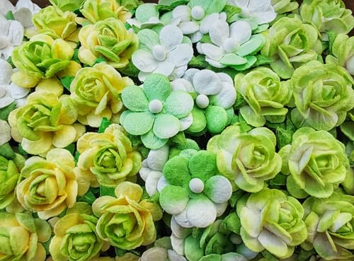 Rosas de papel de morera hechas a mano para álbumes de recortes 3