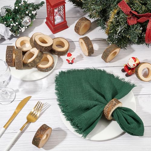 PH PandaHall 30PCS Wood Napkin Rings 55mm Wedding Napkin Holder Farmhouse Rustic Napkin Rings for Holiday Party Anniversary Birthday Dinnerware Table Decoration - Cosy Home Interiors PH PandaHall 30PCS Wood Napkin Rings 55mm Wedding Napkin Holder Farmhouse Rustic Napkin Rings for Holiday Party Anniversary Birthday Dinnerware Table Decoration - Image 5