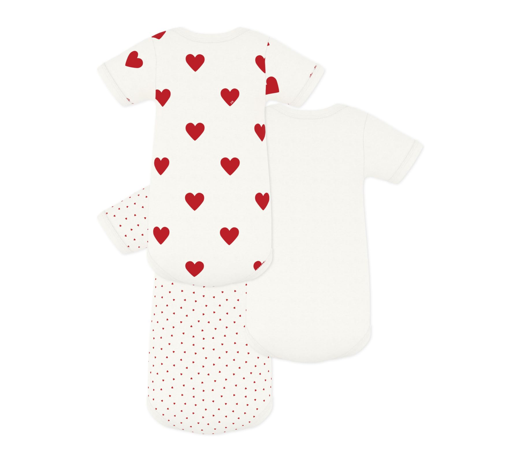 Petit Bateau A00bb Body a righe a maniche corte Bimba 0-24 (Pacco da 3)