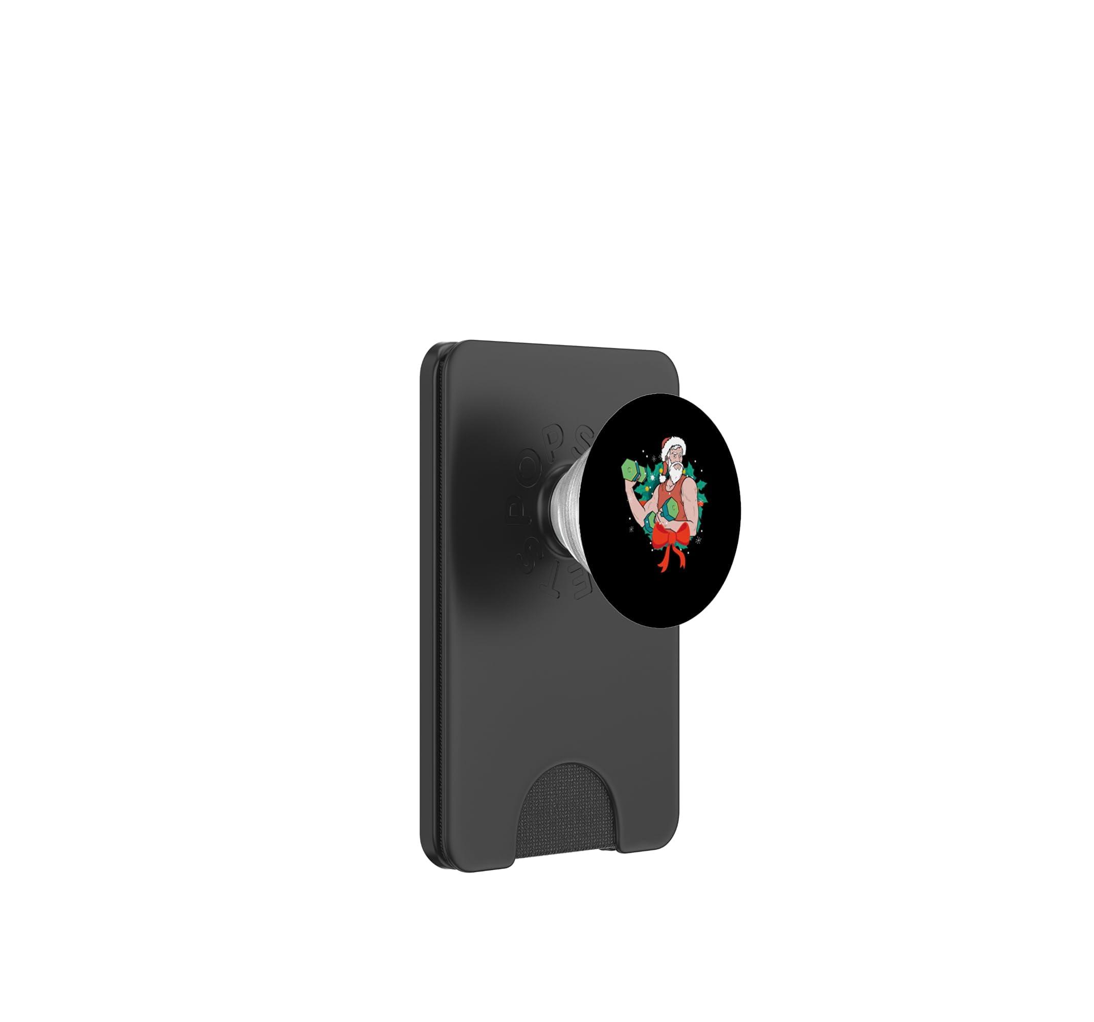 Santa Halterofilia Navidad Fitness Gimnasio Peso Muerto Navidad Hombres PopSockets PopWallet para MagSafe