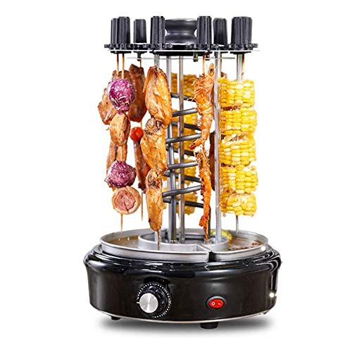 YFGQBCP 1200W Vertikal Grill-Ofen, Aufsatz- Rotary Ofen 360 ° Automatische Rotation Smokeless Grill, 304 Edelstahl…