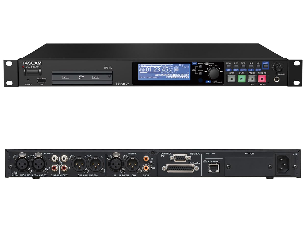 TASCAM ss-r250 N - Enregistreur SD 128 Go USB/SDHC/SDXC