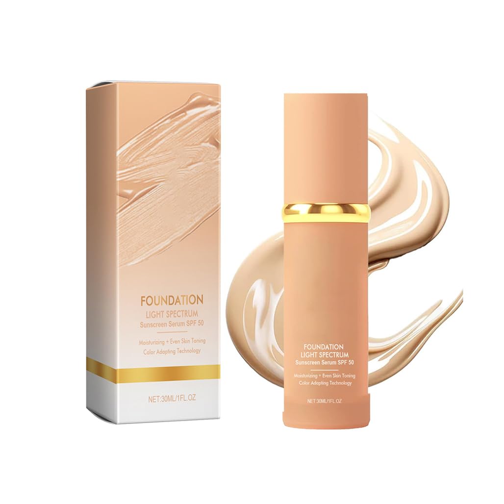 Sponsored Ad – Foundation Liquid, 4 In 1 Hydrating Full Coverage Foundation, Color Changing Foundation, Longwearing & Waterproof, SPF 50+