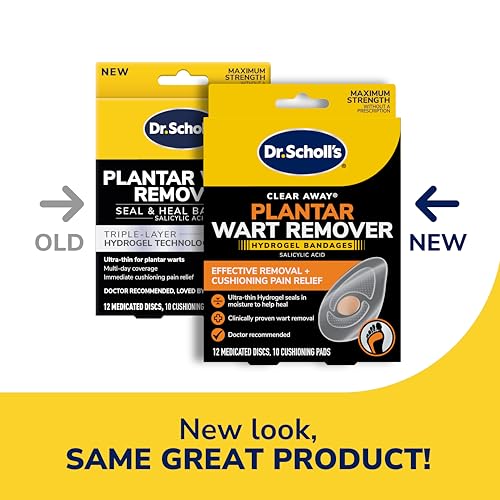 dr scholl39s clear away plantar wart remover hydrogel bandages for feet - clinically proven effective wart removal and cushioning pain relief comfortable multi-day coverage patches
