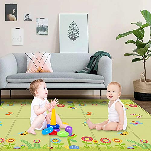 Cirdora Kruipmat baby speelmat baby speelmat baby mat veilig waterdicht opvouwbare kinderen kruipmat 170 x 99 x 10 cm - Afbeelding 6