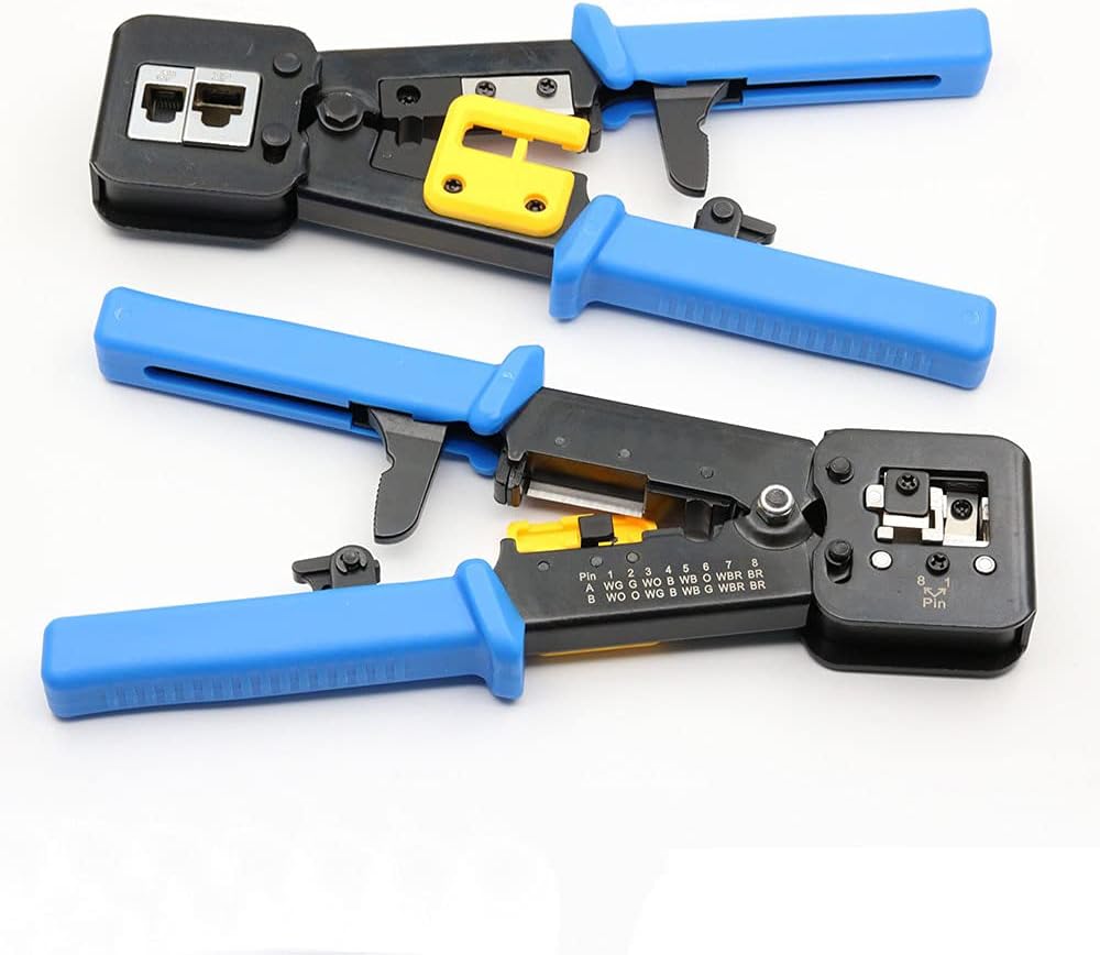 - Hanutech RJ45 Crimper Hand Network Tool Pliers Cat5 Cat6 8p8c Cable Stripper Pressing Clamp Tongs Clip Multi Function