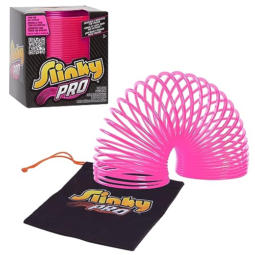 Slinky® Pro Plastic Spring Fidget Toy, Pink, 3.4-inch Diameter, Kids Toys for Ages 5 Up by Just Play