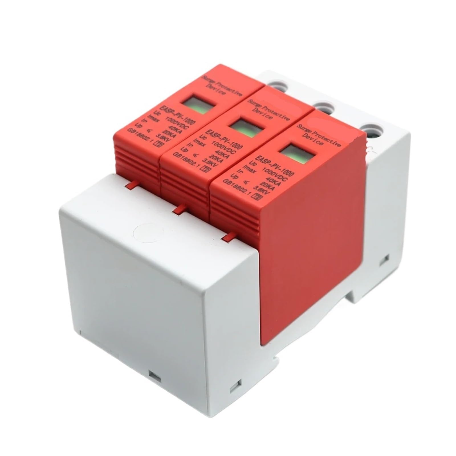Protector contra sobretensiones y pararrayos Dispositivo de protección contra sobretensiones SPD 3P DC 500 V 800 V 1000 V 20~40 KA, pararrayos y for Sistemas fotovoltaicos domésticos(DC 800V)