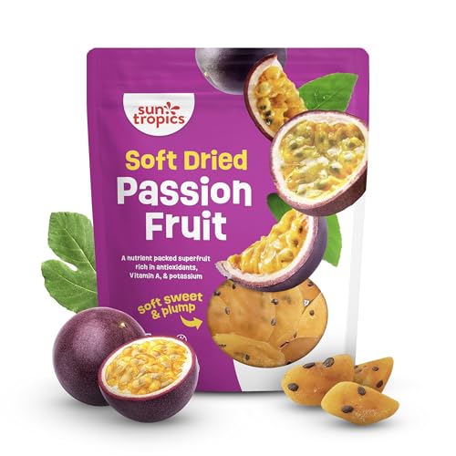 Soft Dried Passion Fruit Snack â€“ Sweet Tangy Tropical Fruit Slices, High in Fiber & Vitamin C, Fat-Free Vegan Snack for Smoothies, Yogurt, On-the-Go Travel Treats â€“ Resealable Pack