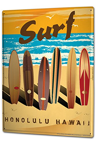 LEotiE SINCE 2004 Cartel Letrero de Chapa Nostálgico Tablas de Surf P