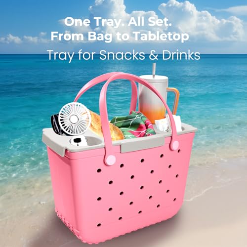 Tote Topper Tray with Cup Holder