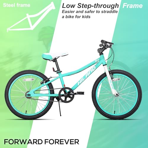 HILAND 20 Inch Kids' Bicycles Mountain Bike for Boys, Girls 5+ Years Old, Single Speed Kids Bicycles with Dual Handbrake - Additional View