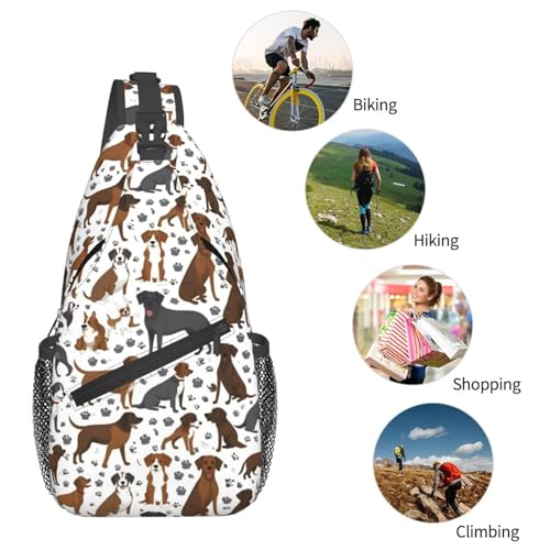 Bolso bandolera retriever con huella para senderismo miniatura 6