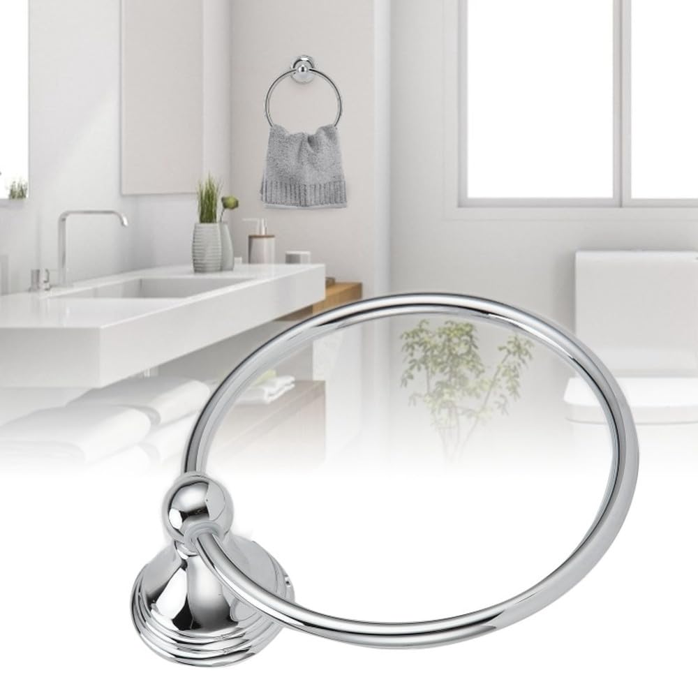 VVW&LIU Anillo para Toallas de Acero Inoxidable, Soporte para Toallas de Mano, toallero de Pared, Accesorios de baño, Color Plata.