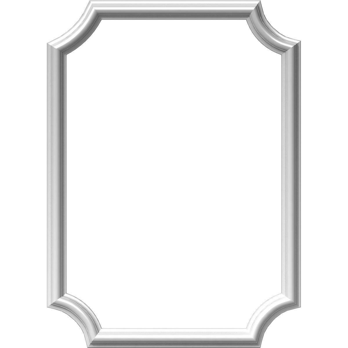 Ekena Millwork PNL20X28AS-02 20"W x 28"H x 1/2"P Ashford Molded Scalloped Wainscot Wall Panel