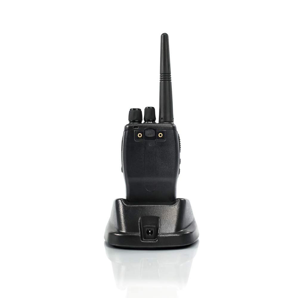 Midland G11V Radio Ricetrasmittente Walkie Talkie con Banda Pmr446 - 1 Ricetrasmettitore, Pacco Batteria Ricaricabile, Caricabatterie con Adattatore da Muro e Aggancio Cintura, Audio Chiaro e Potente, Nero