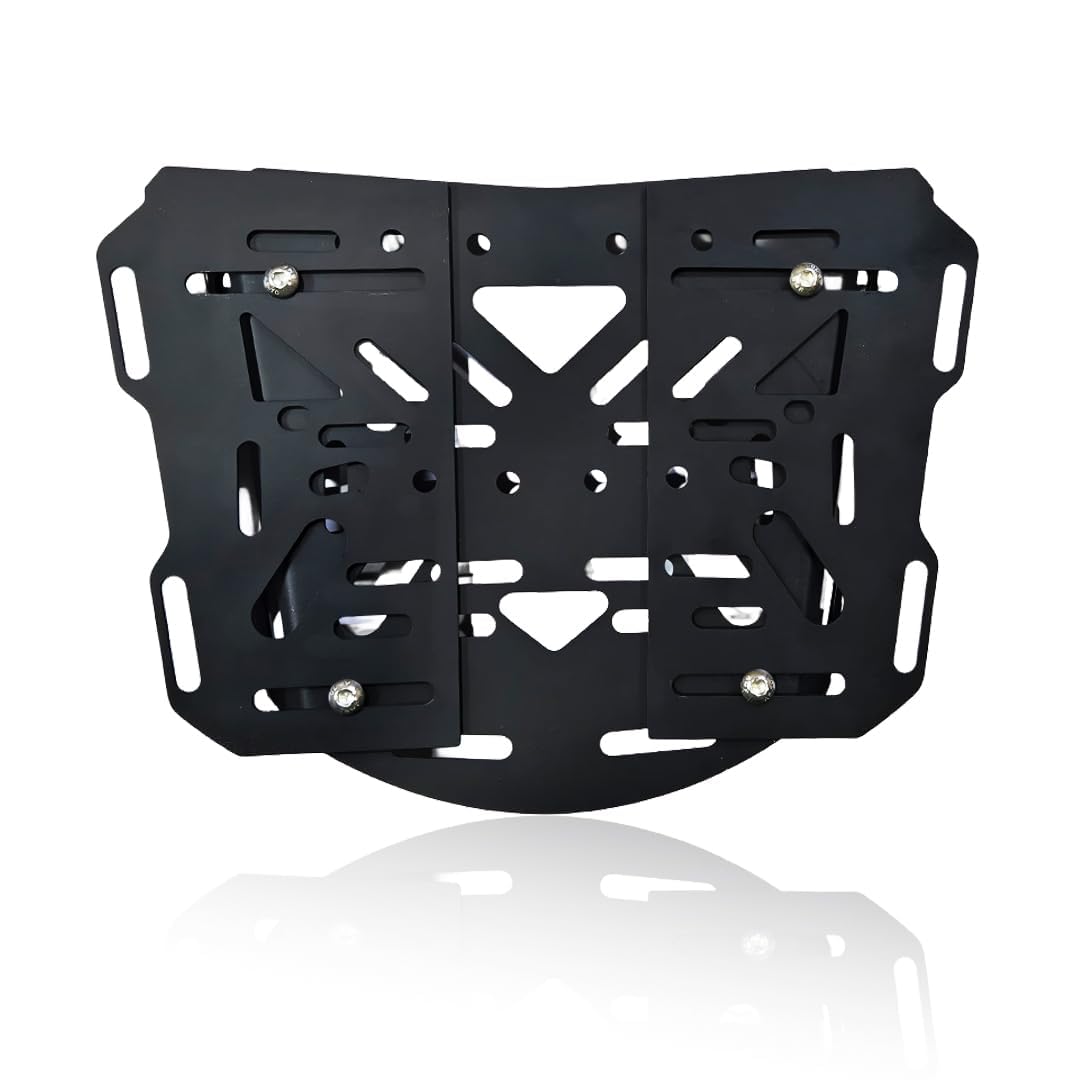 MOTO GENIUS Universal Bike Luggage Rack Top Base Plate | Adjustable Heavy-Duty Metal Mount | Fits All Motorcycles & Scooters | Easy Installation | Rear Carrier for Top Box & Bags-image-10