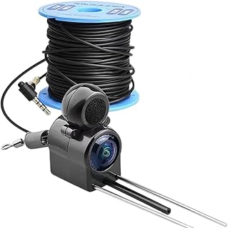 Unterwasser-Angelkamera, 15 m - 30 m Kabel, für Nachtsicht-Fischfinder, IP68 wasserdicht, schlammiges Wasser, zum Meeres-, Fluss-, Eisangeln (15 m)