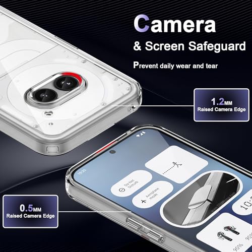 Image of Case for Nothing Phone 2a /2a Plus, Military Grade Drop Protection Phone Case, Yellowing Resistant, Anti-Scratch Hard PC Back, Shockproof Hard Ultra-Thin Protective Cover, Clear