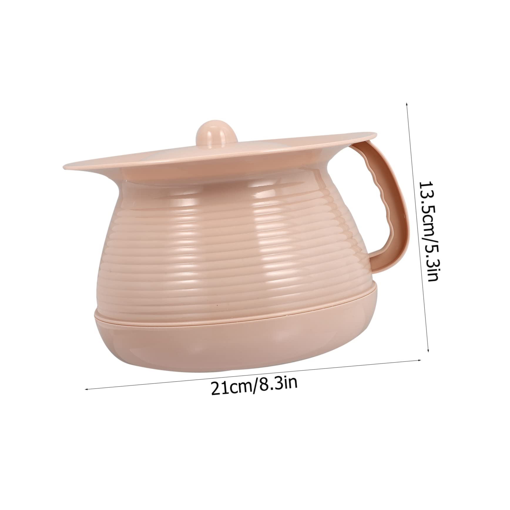 IWOWHERO Plastic Bed Pan Lid Portable Spittoon for Boys and Girls Adults Thickened Urine Container Easy to Carry Non-Slip Floor Protection