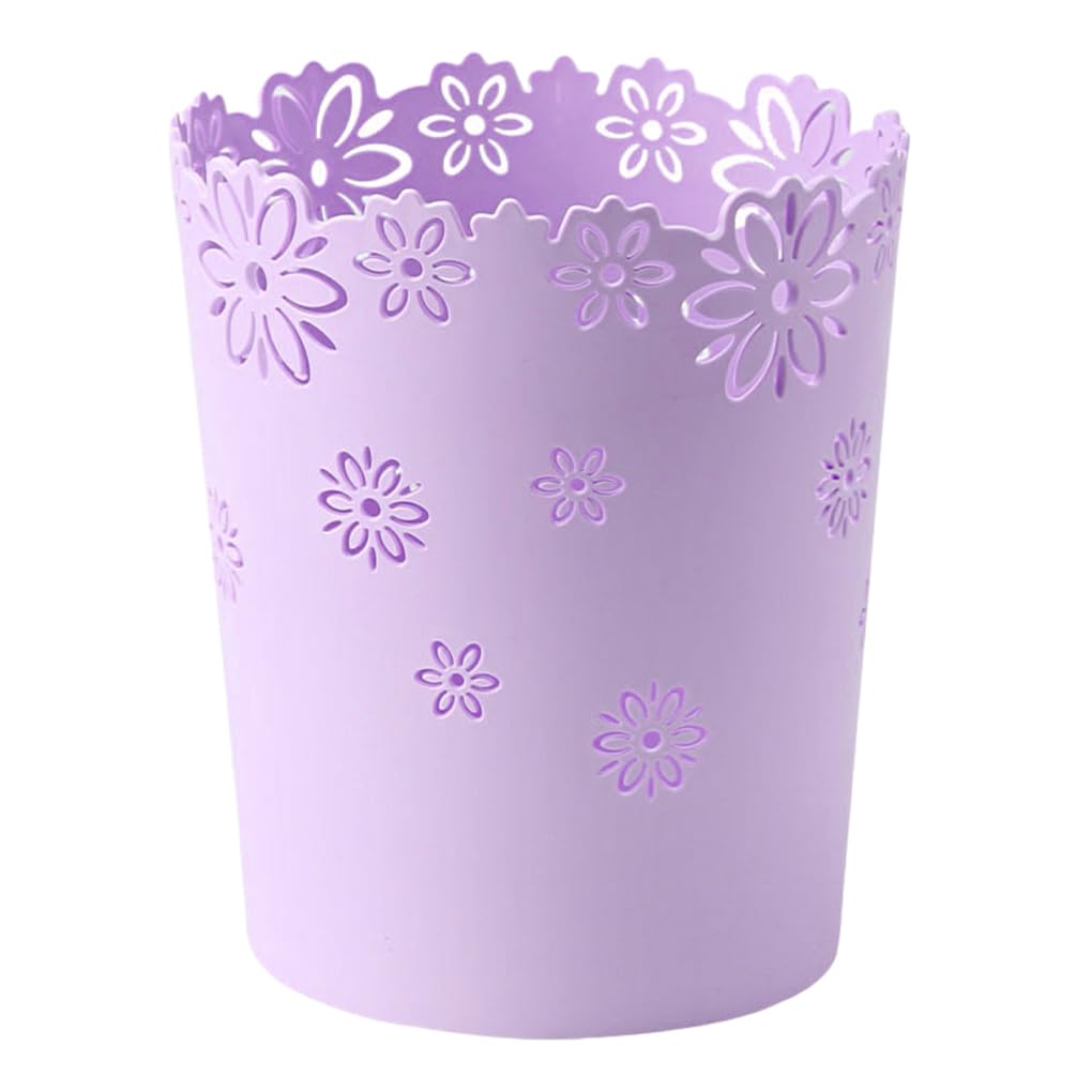 Allayu Lightweight Anti-scratch Trash Bin Thick And Durable For Home Or Office Safe And Healthy. Multiple Specifications, purple, medium-sized