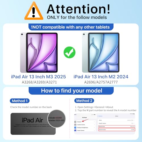 MoKo Hülle für iPad Air 13 Zoll (M4/M3/M2) 2026/2025/2024 mit Stifthalter – Ansicht 2
