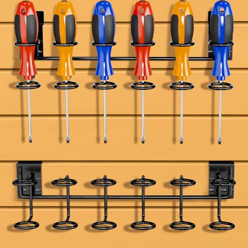Blulu 2 Pcs Slatwall Screwdriver Holders Slatwall Plier Holders Screw Driver Organizers Screw Driver...