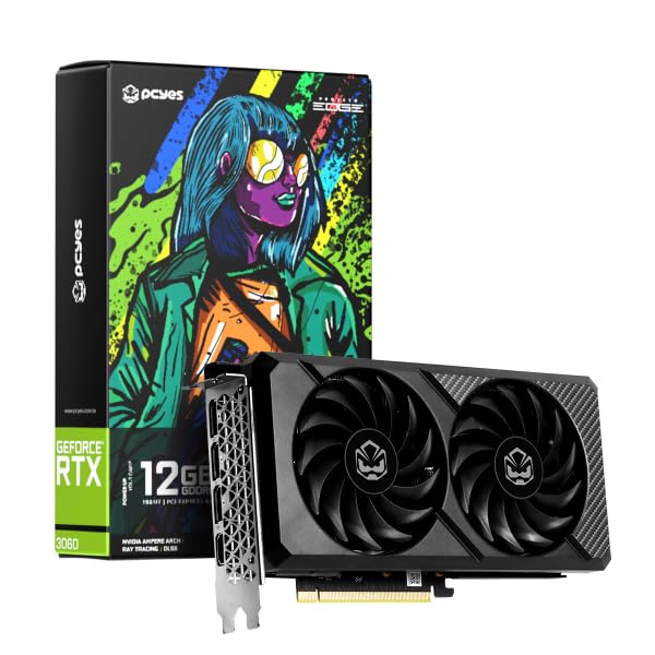Placa de Vídeo Pcyes RTX 3060 12GB GDDR6 Edge Hdmi/Dp/Dvi