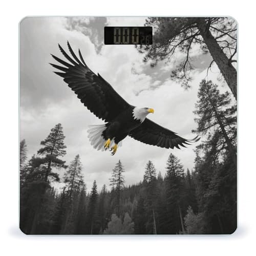 Balck Eagle Forest balanza digital para baño con pantalla LED