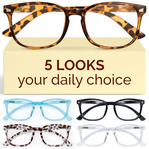 CCVOO +1.25 Reading Glasses for Women, Eyeglasses, Blue Light Readers for Women, Computer Eye Glasses, Cheaters