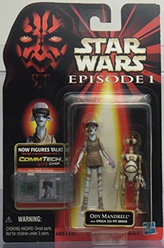 Star Wars Episode 1 Comtech figure Odie mandrel and pit droid