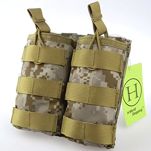 H World Shopping Tactical Molle M4 M16 AR15 - Revistero con tapa abierta para airsoft, bolsa para revistas, AOR1