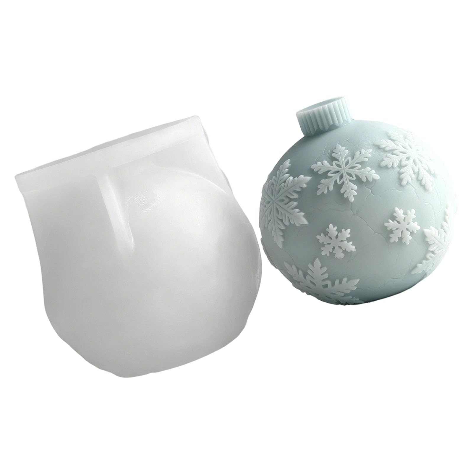 Dsisji D Sisji Christmas Crystal Ball Shape Silicone Molds Holiday Theme Silicone Molds For Soap Epoxy Resin Cast Elastomer